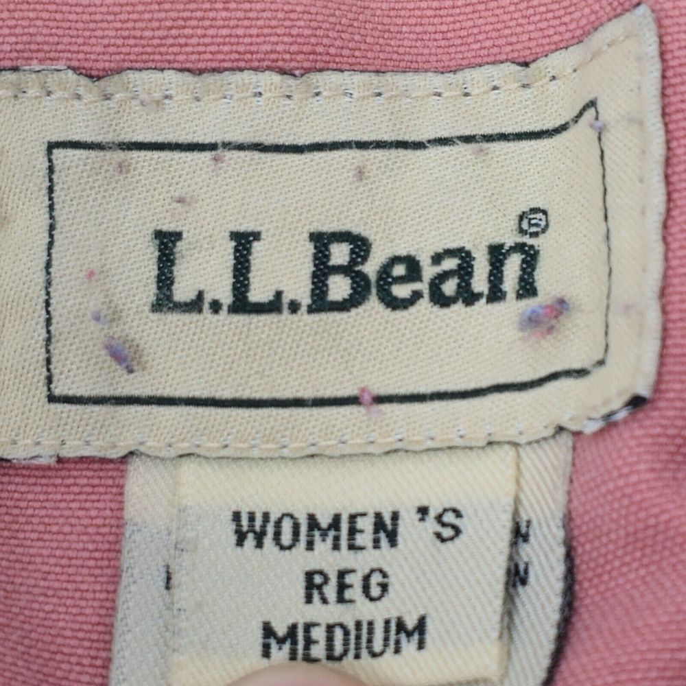 VTG LL Bean Chore Barn Field Coat Jacket Womens Medium Rose Pink 0 WY22 90s Coat - Picture 6 of 12